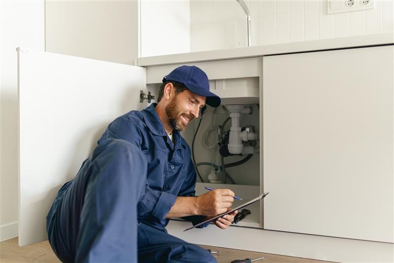 Residential plumber providing service in a Sunnyvale home